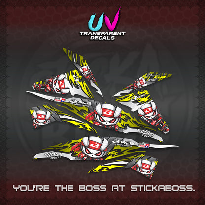 BEAT FI V1 UV TRANSPARENT DECALS (2026 NEW RCB 2.0 DESIGN) STICKER KITS BY STICKABOSS