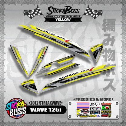 WAVE 125i DECALS ( 2012 STREAKWAVE )【WITH FREEBIES】