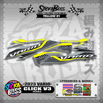 CLICK V3 STOCK DECALS ( 2023 VARIO )【WITH FREEBIES】