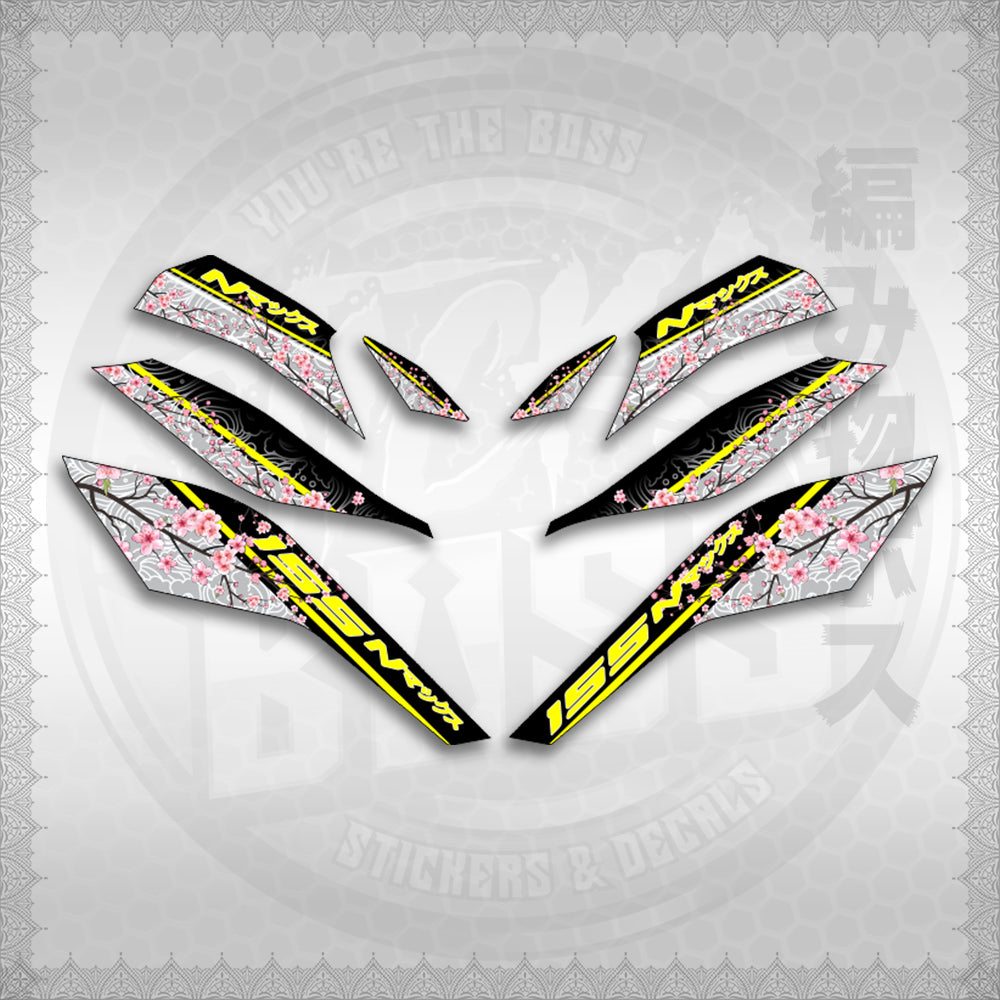 STICKER DECALS for NMAX V3 TURBO INDO (NV3SAIN) By STICKABOSS (SOFIE LAMINATED WATERPROOF)