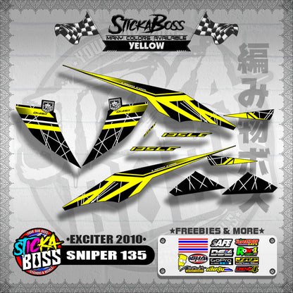 SNIPER 135 DECALS ( EXCITER 2010 )【WITH FREEBIES】