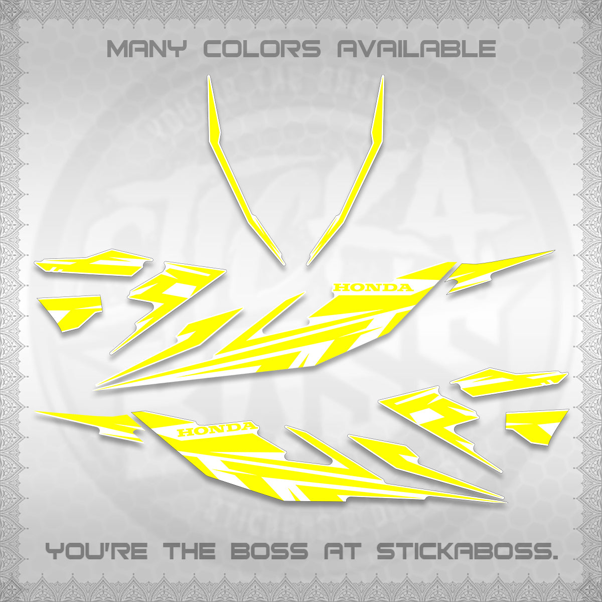 CLICK 125 V4 FOR WHITE DECALS (2026 MINIMAL 001 DESIGN) STICKER DECALS By STICKABOSS