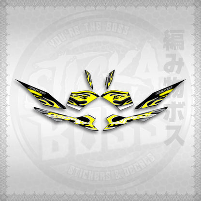 STICKER DECALS for AEROX V3 ALPHA TURBO INDO (AV311TRED) By STICKABOSS (SOFIE LAMINATED WATERPROOF)