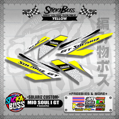 MIO SOUL I 125 GT DECALS ( SOLARIZ CUSTOM )【WITH FREEBIES】