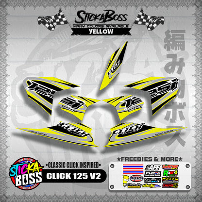 CLICK 125 V2 DECALS ( CLASSIC CLICK INSPIRED )【WITH FREEBIES】
