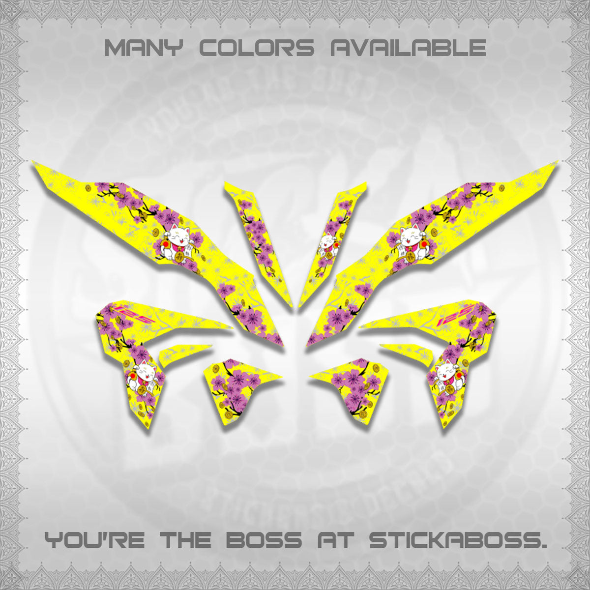 CLICK 125 V3 DECALS (LUCKY CAT SAKURA)STICKER DECALS By STICKABOSS