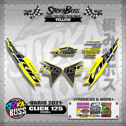 CLICK 125 V2 DECALS ( VARIO 2021 )【WITH FREEBIES】