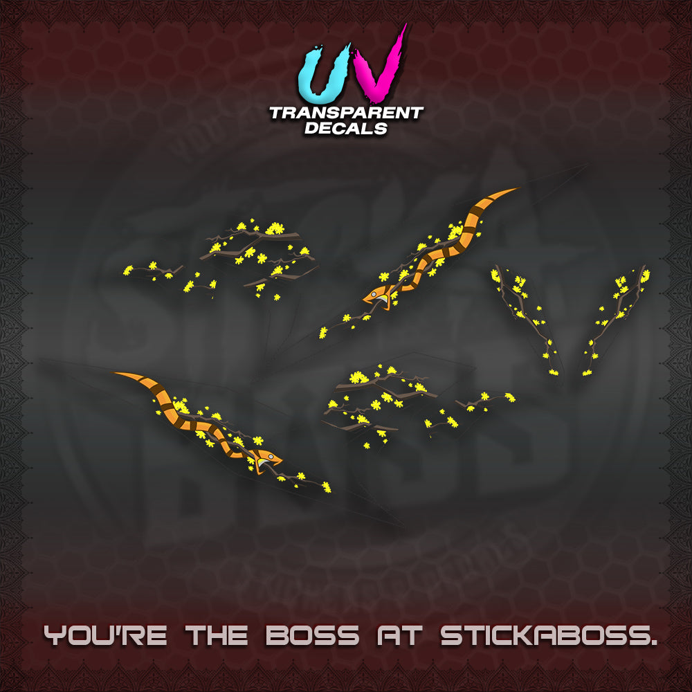 BEAT V3 UV TRANSPARENT DECAL (DELUXE KAZE DESIGN)STICKER DECALS By STICKABOSS