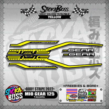 MIO GEAR 125 DECALS ( BODY STRIPE 2022 )【WITH FREEBIES】