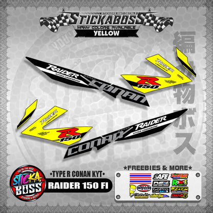 RAIDER 150 FI DECALS ( TYPE R CONAN KYT ) 【WITH FREEBIES】