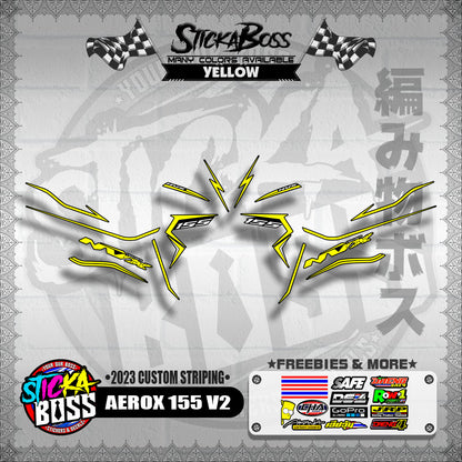 AEROX 155 V2 DECALS ( 2023 CUSTOM STRIPING )【WITH FREEBIES】