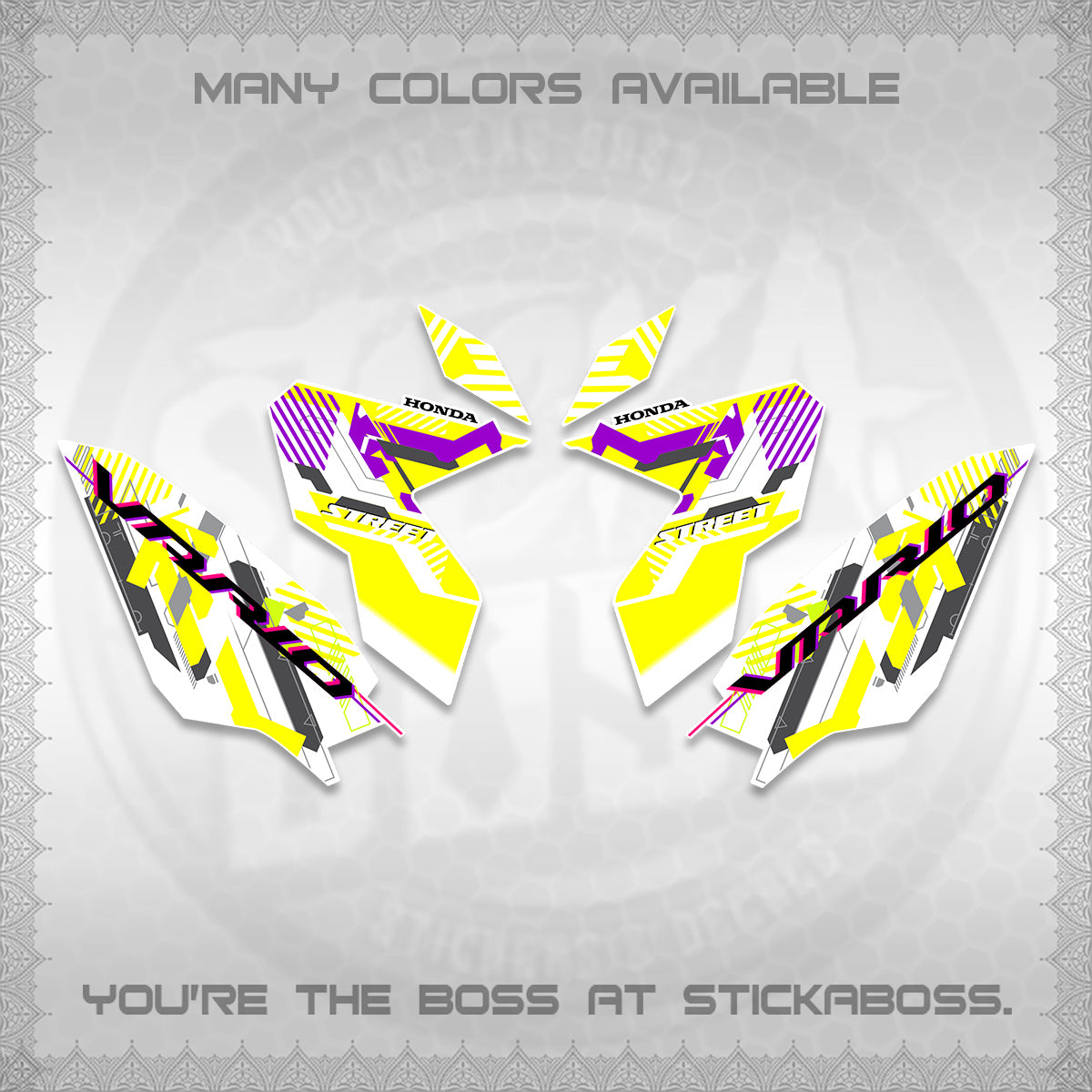 CLICK 125 V3 VARIO FOR WHITE DECALS (2026 STREET STYLE EDITION) STICKER DECALS By STICKABOSS