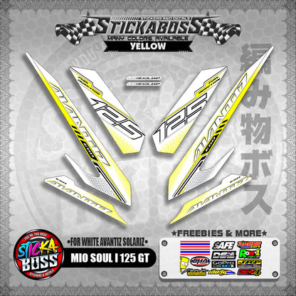 MIO SOUL I 125 GT STICKER DECALS ( FOR WHITE AVANTIZ SOLARIZ )【WITH FREEBIES】