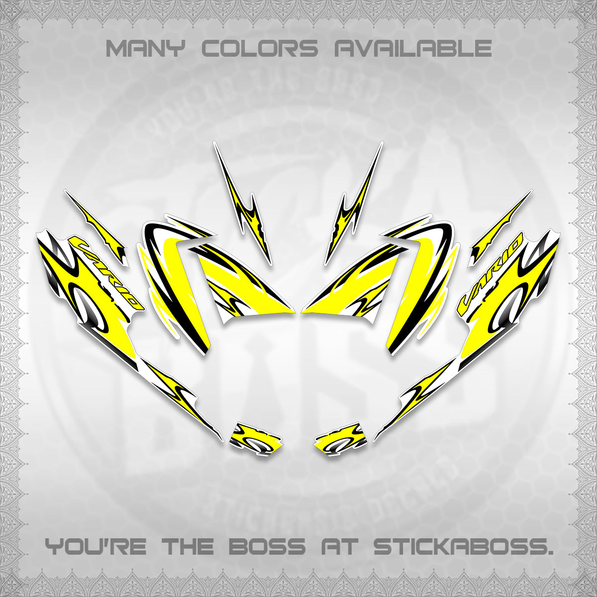 CLICK 125 V4 VARIO STRIPING FOR WHITE DECALS (2026 NEW LED DESIGN) STICKER DECALS By STICKABOSS