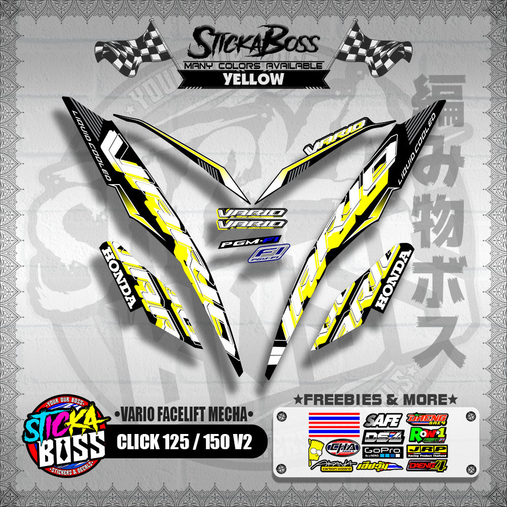 CLICK 125 / 150 V2 DECALS ( VARIO FACELIFT MECHA )【WITH FREEBIES】