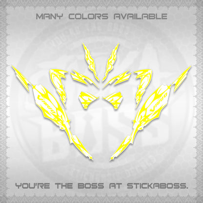 CLICK 125 V4 VARIO FOR WHITE DECALS (2026 TRIBAL LIGHTNING DESIGN) STICKER KITS BY STICKABOSS