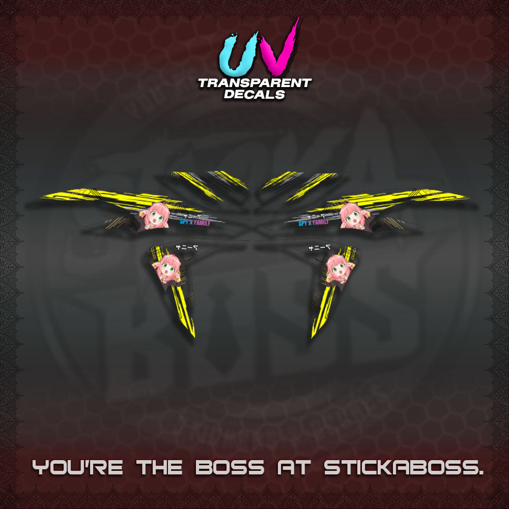 CLICK V2  UV TRANSPARENT DECALS (ANYA JAPAN NEW)STICKER DECALS By STICKABOSS