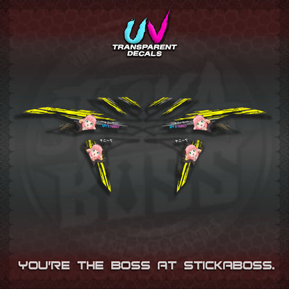 CLICK V2  UV TRANSPARENT DECALS (ANYA JAPAN NEW)STICKER DECALS By STICKABOSS