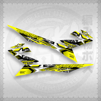 STICKER DECALS for RAIDER 150 FI (RFISATHMATH04) By STICKABOSS (SOFIE LAMINATED WATERPROOF)