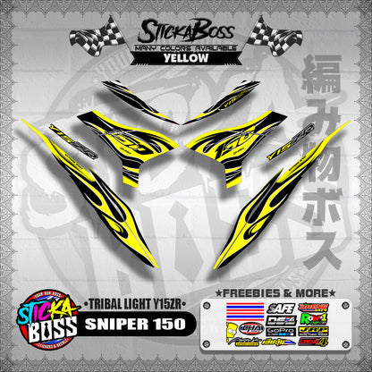 SNIPER 150 DECALS ( TRIBAL LIGHT Y15ZR )[ PREMIUM GLOSSY LAMINATED ]【WITH FREEBIES】