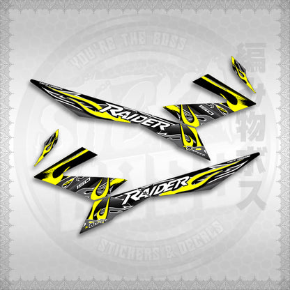 STICKER DECALS for RAIDER 150 FI MALAYSIAN (RFITRXFIFLCU) By STICKABOSS (SOFIE LAMINATED WATERPROOF)