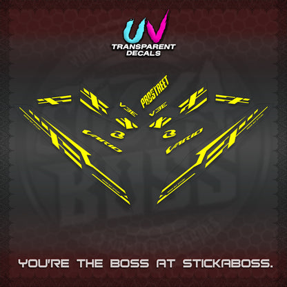 CLICK V3 UV TRANSPARENT VARIO DECALS (2026 V3E 001 DESIGN)STICKER KITS By STICKABOSS