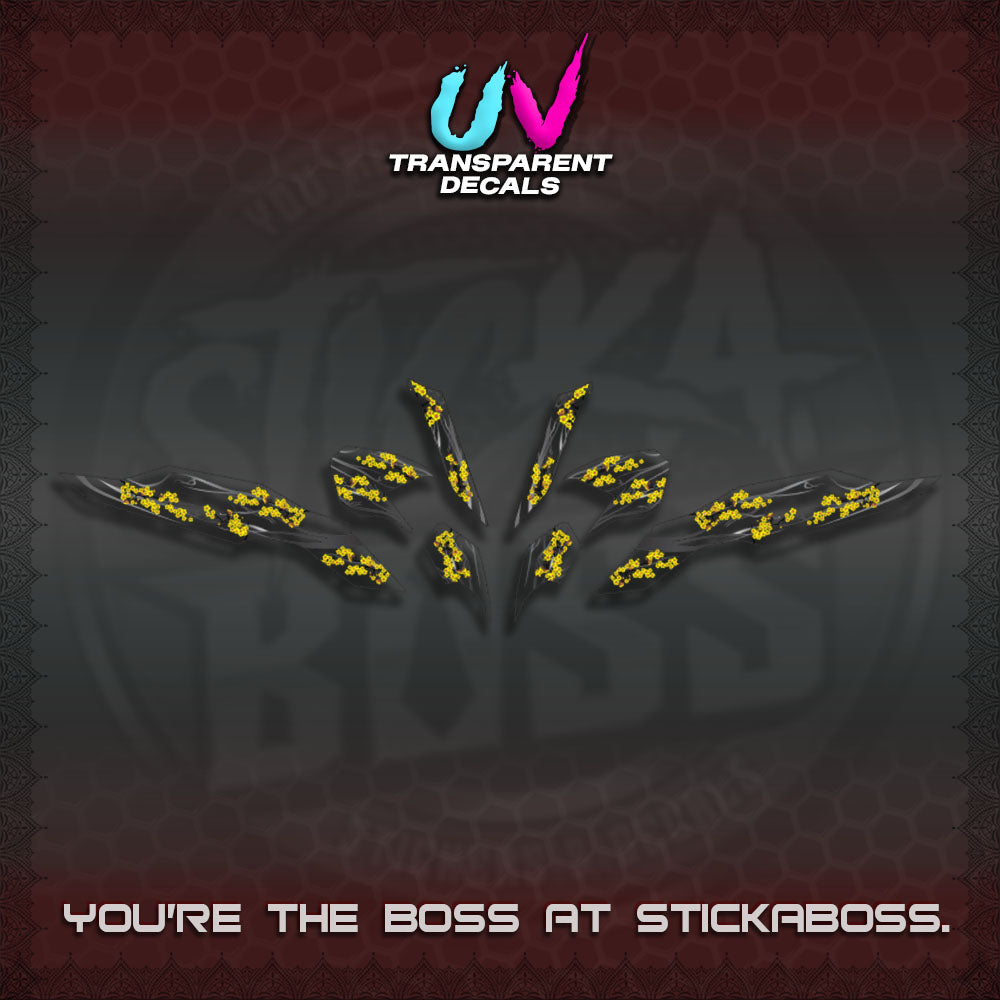 CLICK 125 V3 UV TRANSAPARENT DECALS (2026 SAKURA WIND DESIGN)STICKER DECALS By STICKABOSS