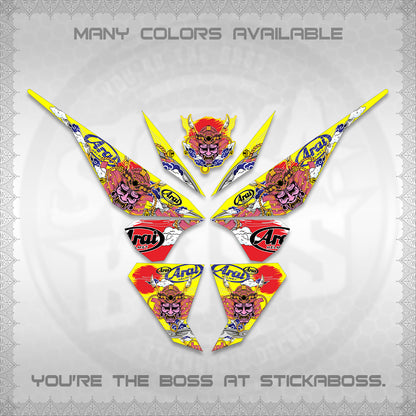 CLICK 125 V1 VARIO DECALS (2026 NEW SAMURAI MOTIF) STICKER KITS BY STICKABOSS
