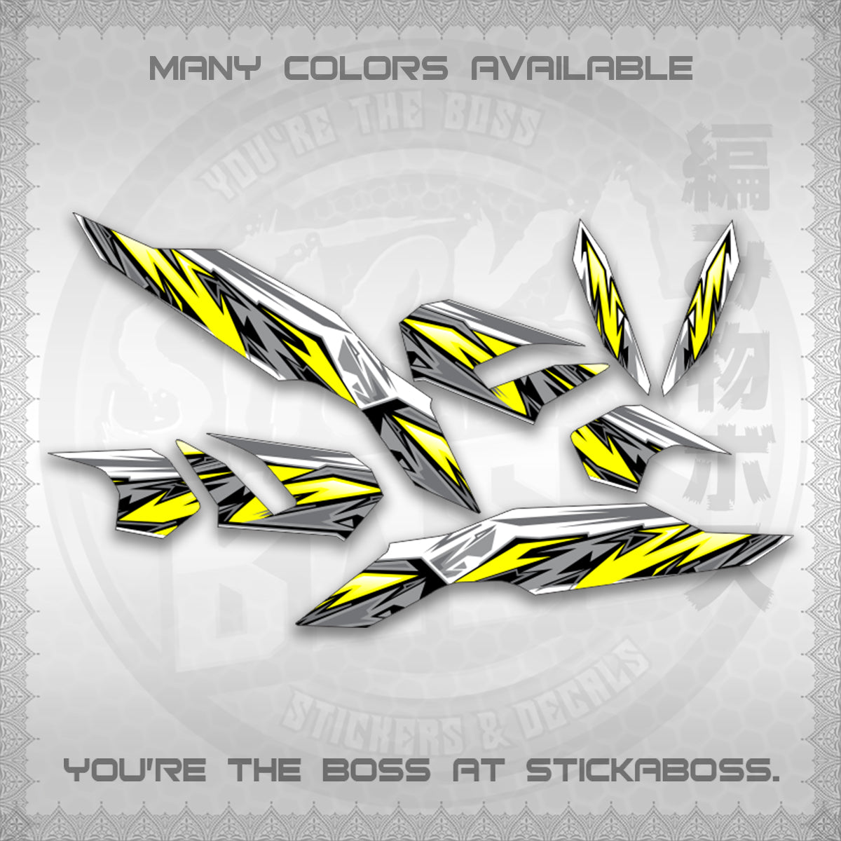 CLICK V3 INDO MALAY CONCEPT ( FOR WHITE STRIPING NEW CUSTOM DESIGN ) STICKER DECALS By STICKABOSS