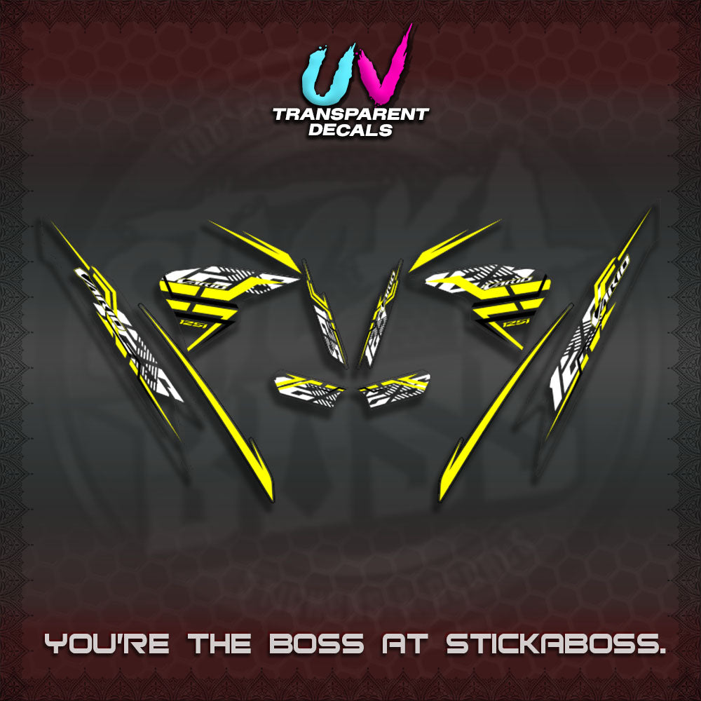 CLICK V2 VARIO UV TRANSPARENT DECALS (2026 SHARP LINES 01)STICKER DECALS By STICKABOSS
