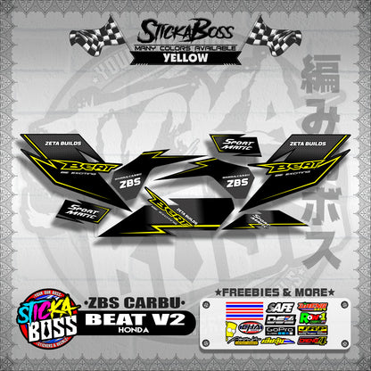 BEAT V2 DECALS ( ZBS CARBU )【WITH FREEBIES】