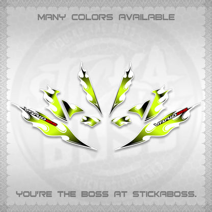 CLICK 125 V4 FOR WHITE VARIO DECALS (2026 MOTIF FLAME 1 TONE)STICKER DECALS By STICKABOSS