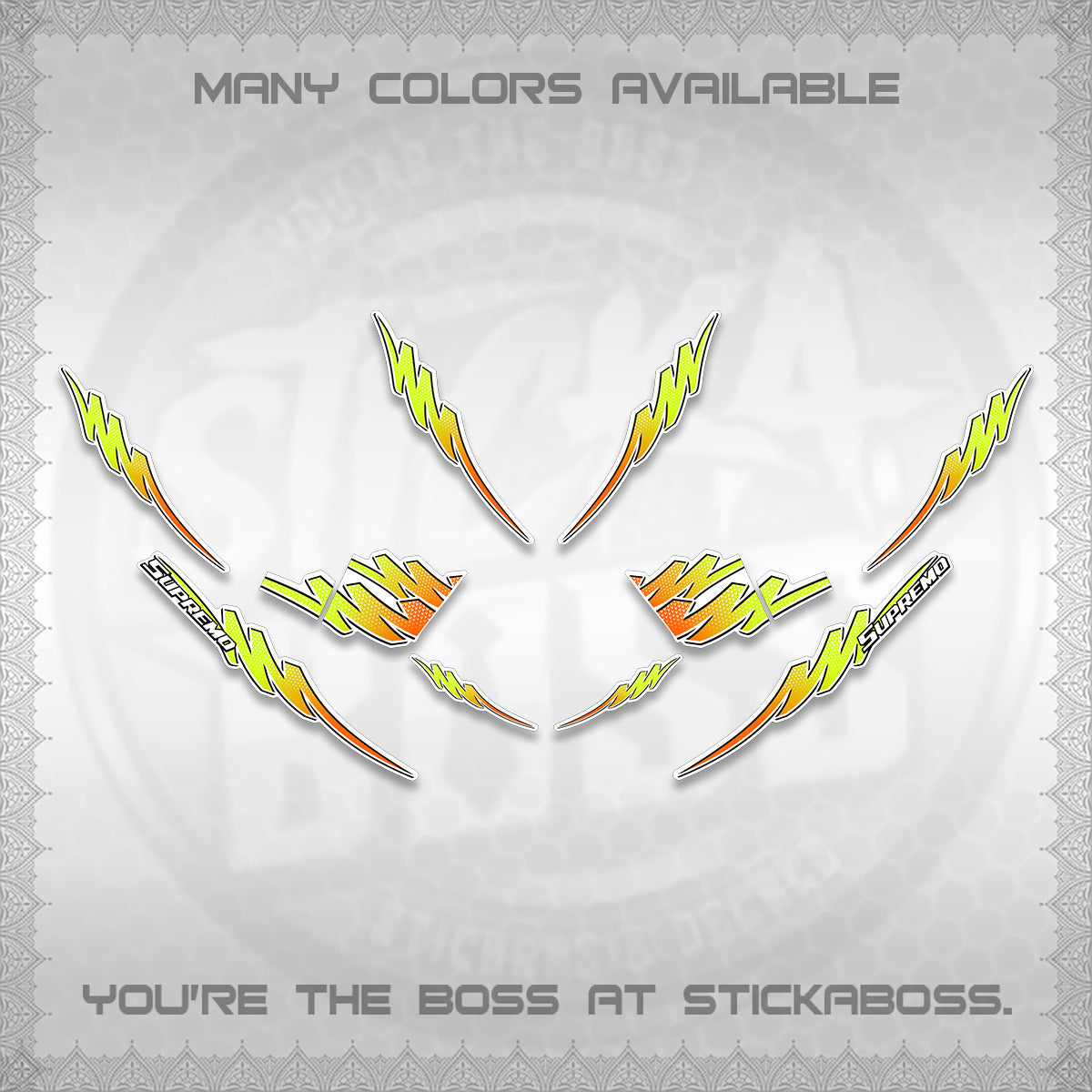 AEROX V2 FOR WHITE STRIPING DECALS (2 TONE PUTRA VIRDIAN)STICKER DECALS BY STICKABOSS