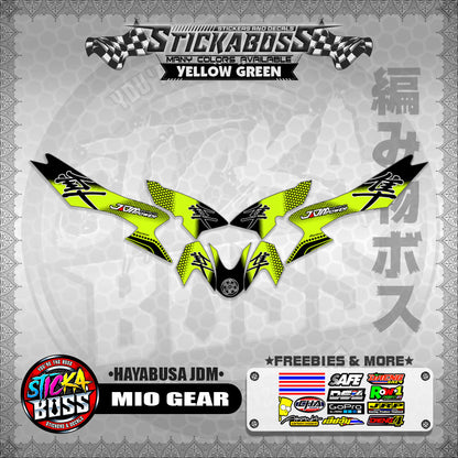 MIO GEAR STICKER DECALS ( HAYABUSA JDM )【WITH FREEBIES】