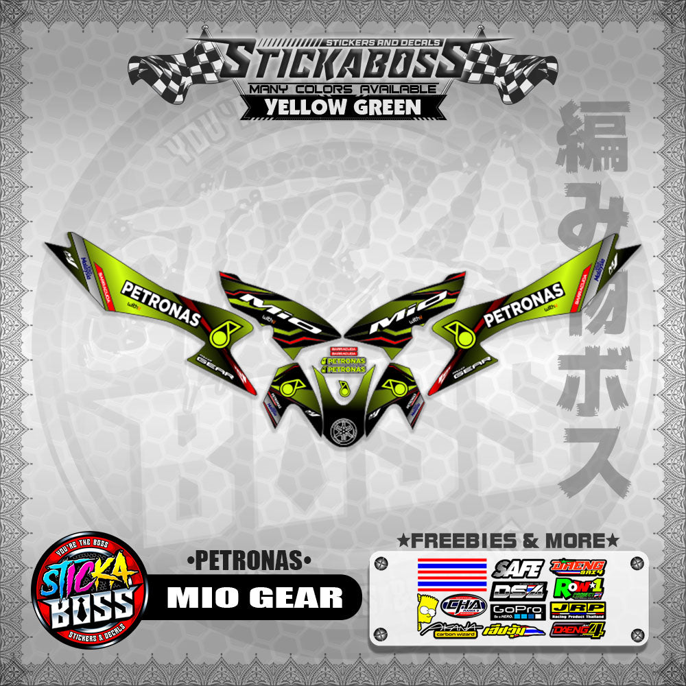 MIO GEAR STICKER DECALS ( PETRONAS )【WITH FREEBIES】