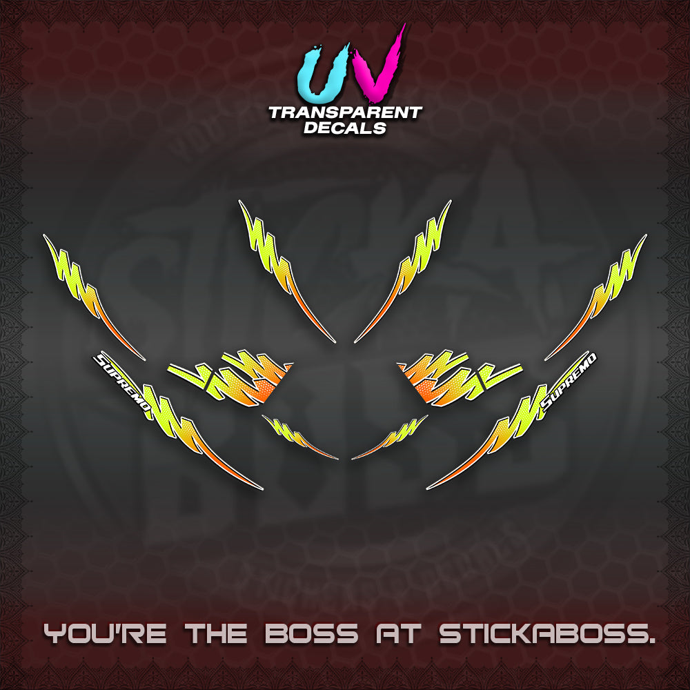 AEROX V2 UV TRANSPARENT STRIPING DECALS (2 TONE PUTRA VIRDIAN)STICKER DECALS By STICKABOSS (Copy)