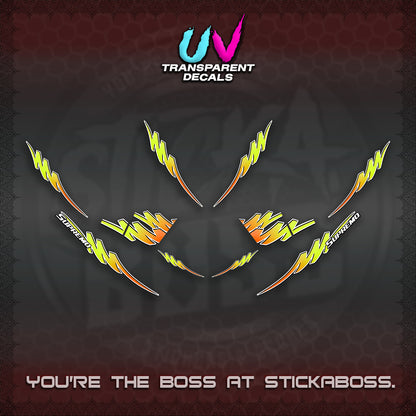 AEROX V2 UV TRANSPARENT STRIPING DECALS (2 TONE PUTRA VIRDIAN)STICKER DECALS By STICKABOSS (Copy)