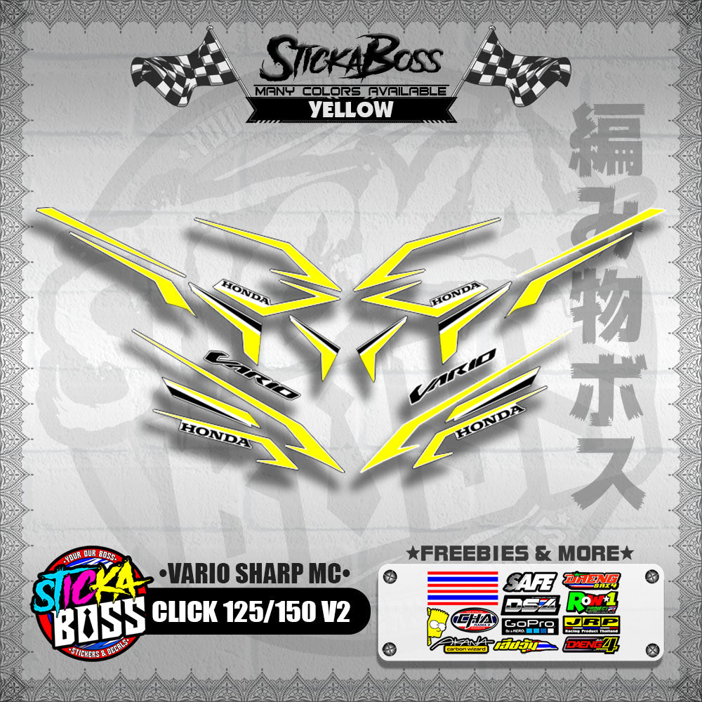 CLICK 125 / 150 V2 DECALS ( VARIO SHARP MC )【WITH FREEBIES】