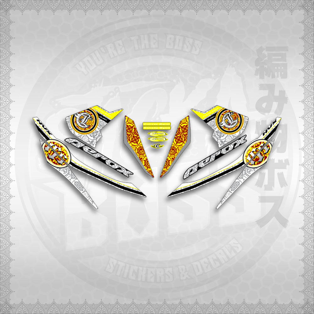 STICKER DECALS for AEROX V1 (AV1EXSPNV) By STICKABOSS (SOFIE LAMINATED WATERPROOF)