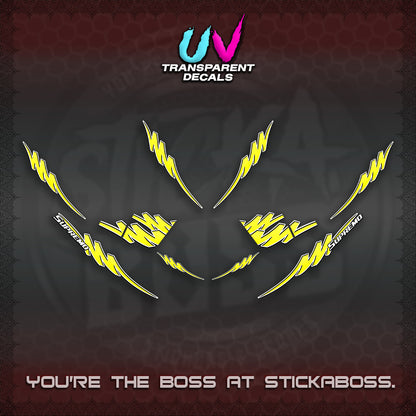 AEROX V2 UV TRANPARENT STRIPING DECALS (1 TONE PUTRA VIRDIAN)STICKER DECALS By STICKABOSS