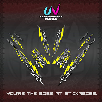 AEROX V2 INDO UV TRANSPARENT DECALS (2026 STAR 0001 MOTIF) STICKER KITS By STICKABOSS