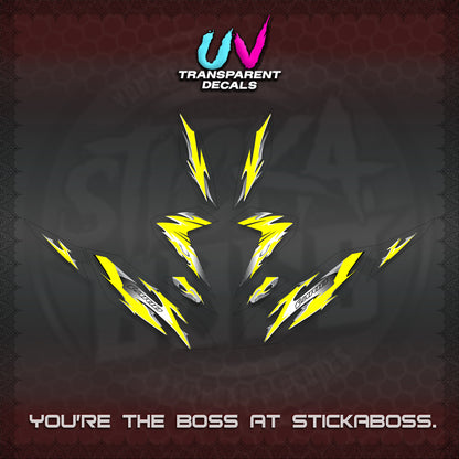 CLICK 125 V4 VARIO UV TRANSPARENT DECALS (2026 MODERN TRIBAL DESIGN) STICKER KITS By STICKABOSS