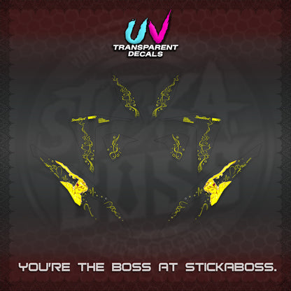 CLICK V2 UV TRANSPARENT DECALS (2026 2F2F SWIRL DESIGN) STICKER KITS BY STICKABOSS