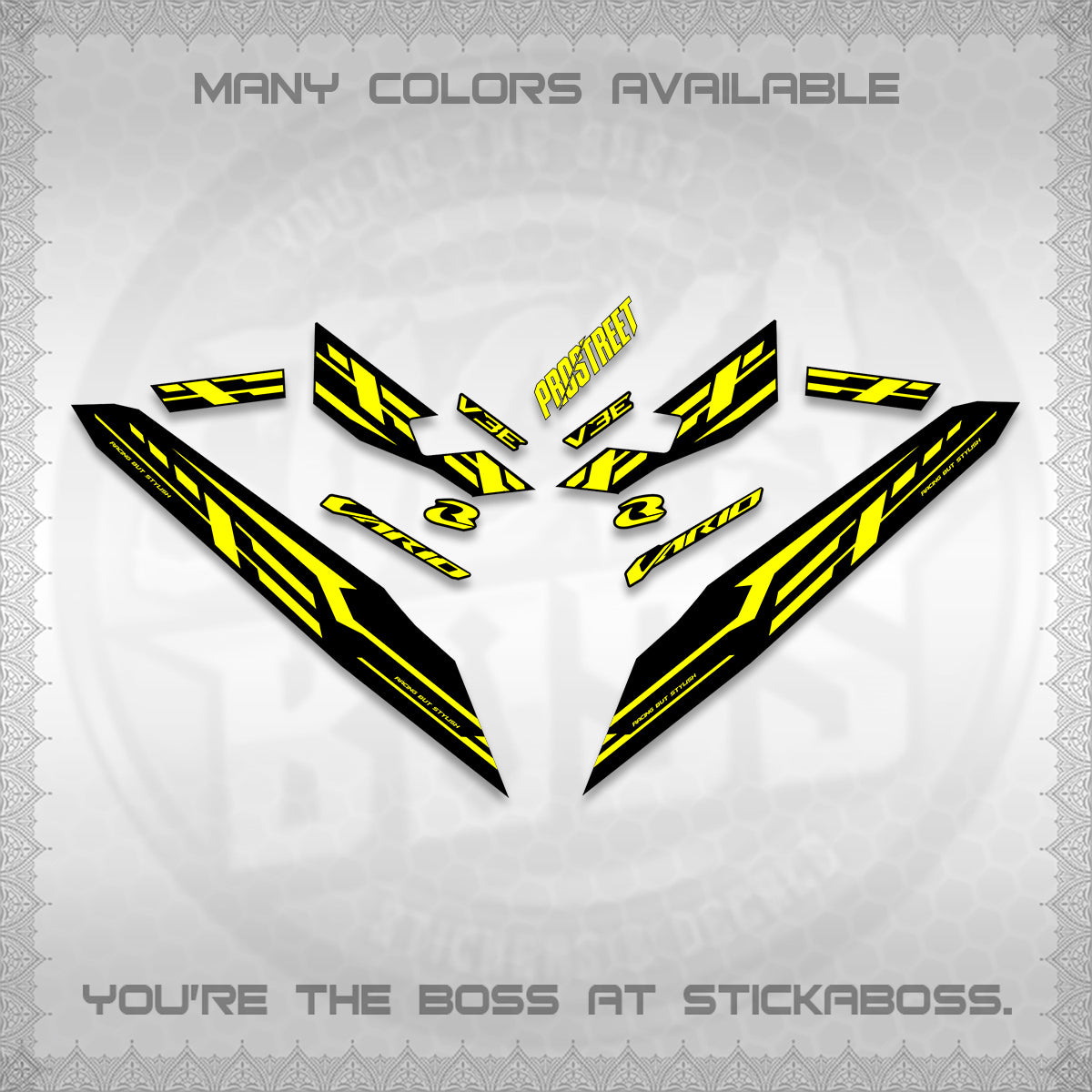 CLICK V3 VARIO DECALS (2026 V3E 001 DESIGN)STICKER DECALS By STICKABOSS