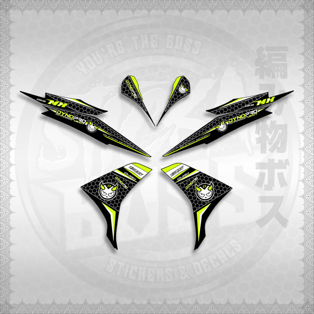 SNIPER 135 MX ( DYNO PRO ) STICKER DECALS By STICKABOSS