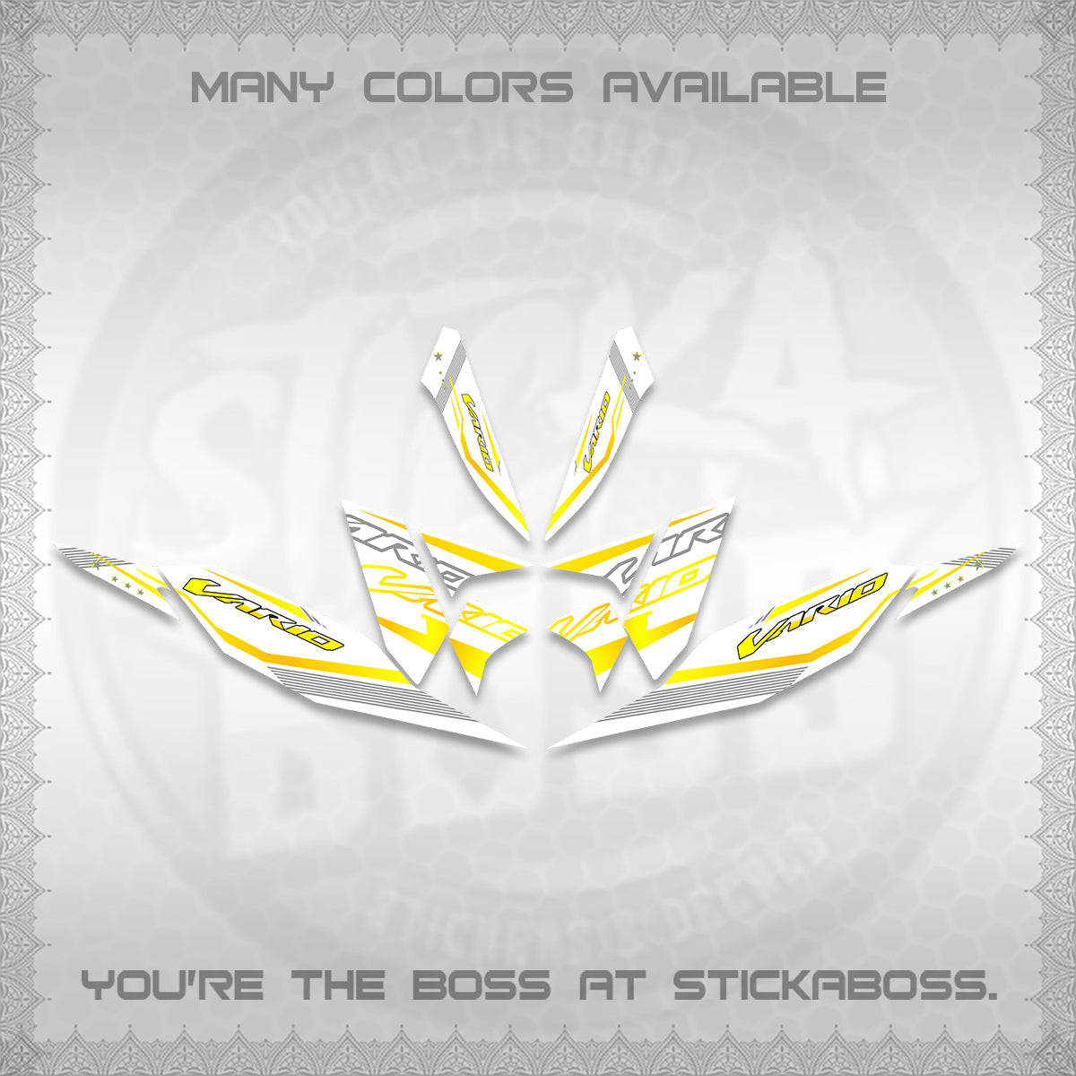 CLICK 125 V4 VARIO DECALS (2026 WHITE EDITION DESIGN) STICKER KITS By STICKABOSS
