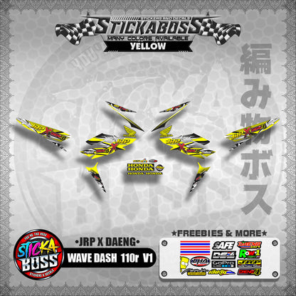 Honda Wave Dash 110r v1【 JRP X DAENG DECALS 】 (Rusi Swish Mono)
