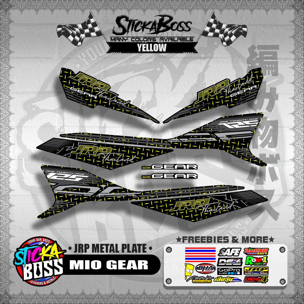 MIO GEAR DECALS ( JRP METAL PLATE )【WITH FREEBIES】