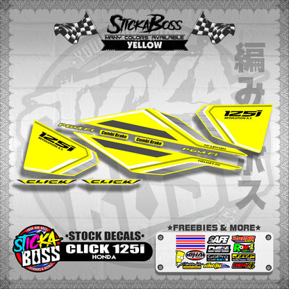 CLICK 125i V1 ( STOCK DECALS ) 【WITH FREEBIES】