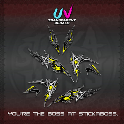 CLICK 125 V3 UV TRANSPARENT DECALS (2026 TRIVALY STAR DESIGN)STICKER DECALS By STICKABOSS